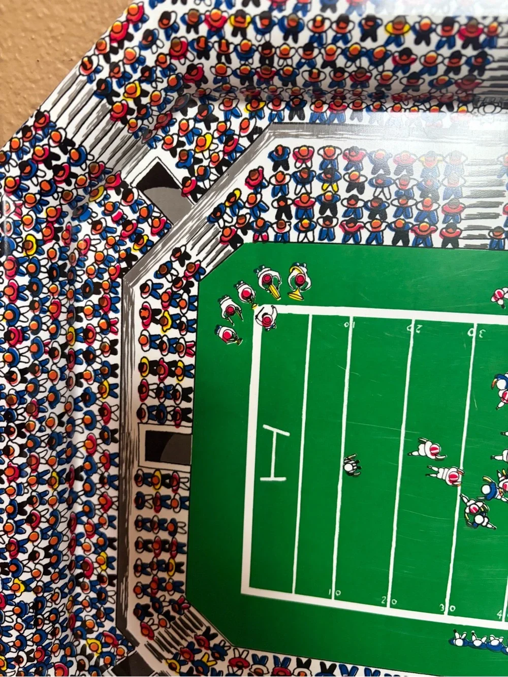 Vintage Football Themed Serving Platter 19x13.5 It’s Cool!